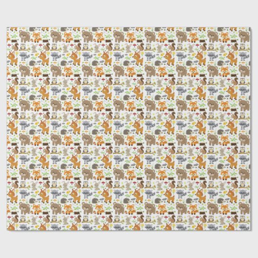Umschlagpapier - Waldtiere 2 Geschenkpapier (Flach)