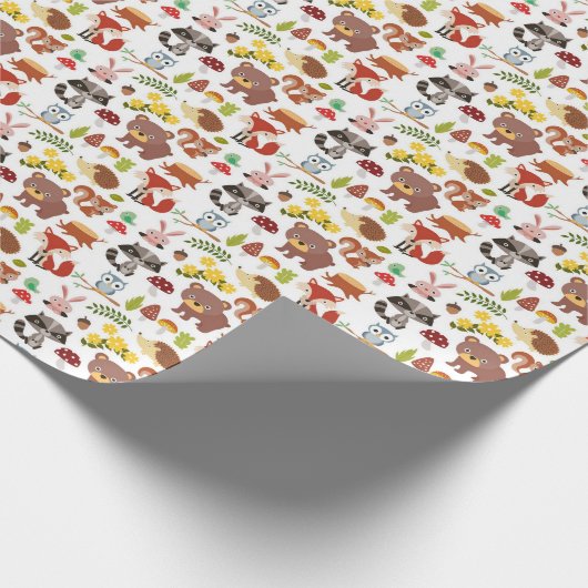 Umschlagpapier - Waldtiere Geschenkpapier (Ecke)