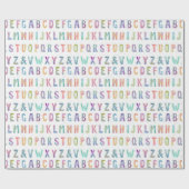 Umschlagpapier - Wasserfarben Alphabet Geschenkpapier (Flach)