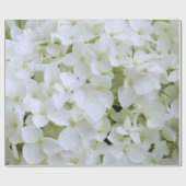 Umschlagpapier - Weißes Hydrangea Geschenkpapier (Flach)