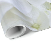 Umschlagpapier - Weißes Hydrangea Geschenkpapier (Rolleneckpunkt)