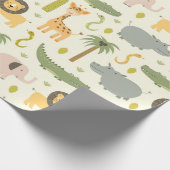 Umschlagpapier - Zoo-Party Geschenkpapier (Ecke)