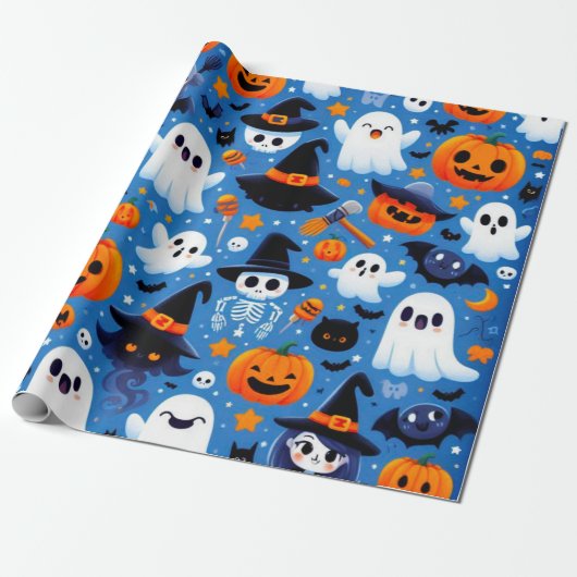 Umschlagpapier zu Halloween Geschenkpapier (Ungerollt)