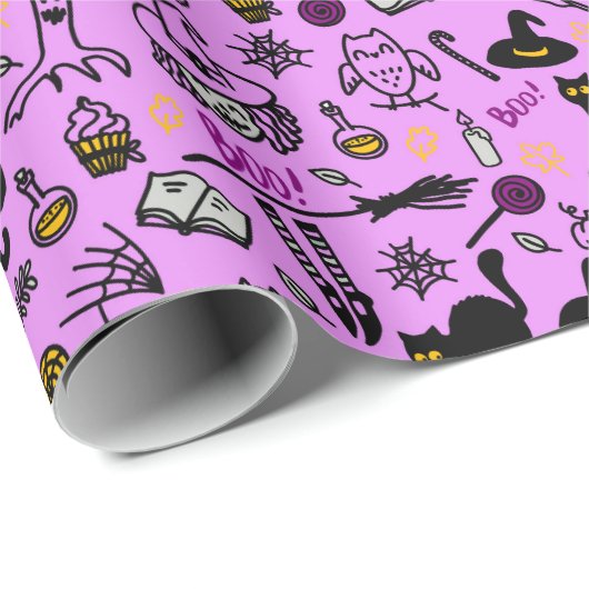 Umschlagpapier zu Halloween. Geschenkpapier (Rolleneckpunkt)