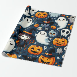 Umschlagpapier zu Halloween Geschenkpapier