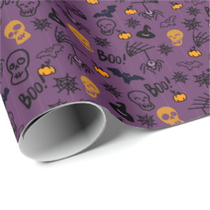 Umschlagpapier zu Halloween. Geschenkpapier