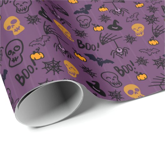 Umschlagpapier zu Halloween. Geschenkpapier (Rolleneckpunkt)