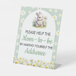 Umschlagstation Sign Bunny Baby Shower Sockelschild