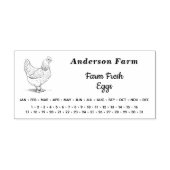 Umschließendes Datum - Karton "Frische Eier" Permastempel (Design)