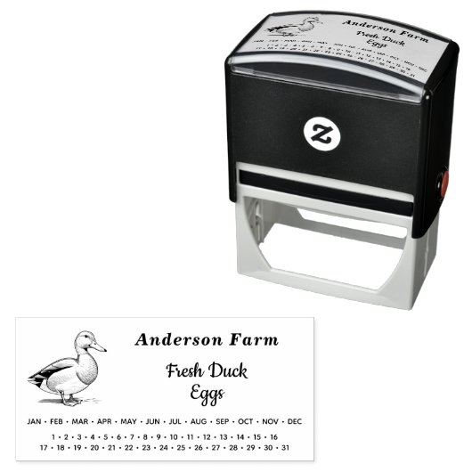 Umschließendes Datum - Karton für landwirtschaftli Permastempel (Beispiel)