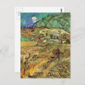 Umschließendes Weizenfeld w Bauernhof von Vincent Postkarte (Vorne/Hinten)