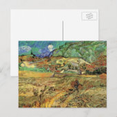 Umschließendes Weizenfeld w Bauernhof von Vincent Postkarte (Vorne/Hinten)