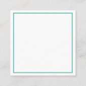 Umschließkarte mit abstrakter Blumenform Begleitkarte (Rückseite)