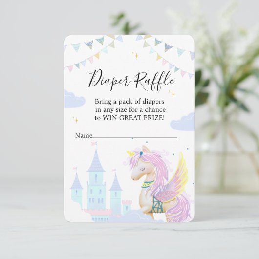 Umschließkarte Windelwanne für eine Babydusche. Begleitkarte (Stehend Vorderseite)