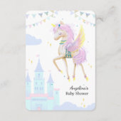 Umschließkarte Windelwanne für eine Babydusche. Begleitkarte (Rückseite)