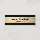 Umschließung der Gold Black Abschluss Name Card Telefonnummerkarte (Vorderseite)