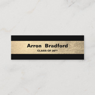Umschließung der Gold Black Abschluss Name Card Telefonnummerkarte