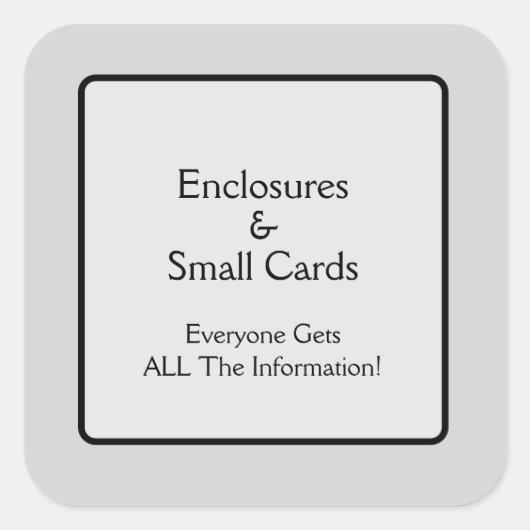 Umschließungen Quadratischer Aufkleber (Vorderseite)