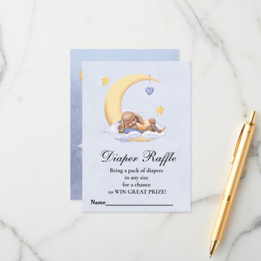 Umschließungskarte Babydusche Windelwanne. Begleitkarte (Vorderseite/Rückseite Beispiel)