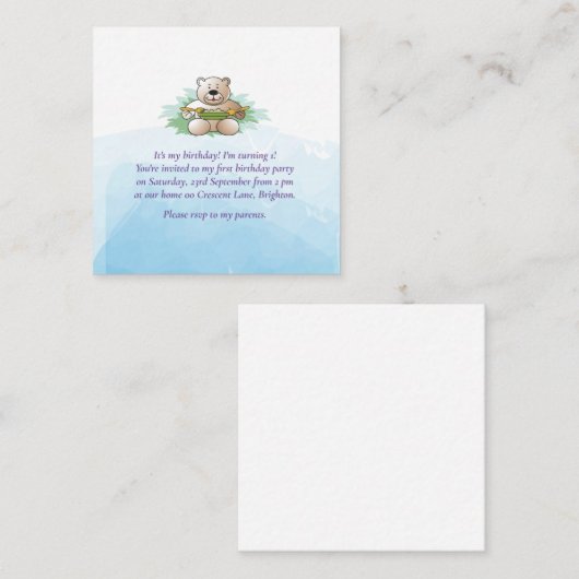 Umschließungskarte Begleitkarte (Vorne/Hinten)