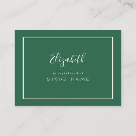 Umschließungskarte "Forest Green Registry" Begleitkarte