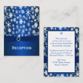 Umschließungskarte für blaue und weiße Schneeflock Begleitkarte (Vorne/Hinten)