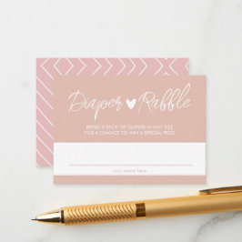 Umschließungskarte für Boho Blush und Pink Diaper Begleitkarte