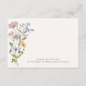 Umschließungskarte für die akustische Wildblume Begleitkarte (Rückseite)