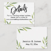 Umschließungskarte für die Hochzeitsszenarien in G Begleitkarte (Vorne/Hinten)