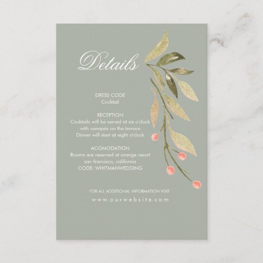 Umschließungskarte für die magische Waldflora Begleitkarte (Vorderseite)