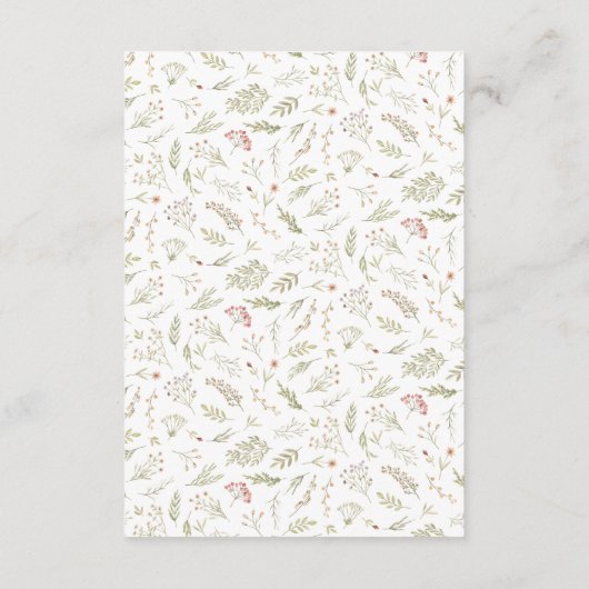 Umschließungskarte für die magische Waldflora Begleitkarte (Rückseite)