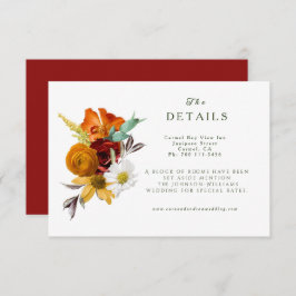 Umschließungskarte für eklektische Blumendetails RSVP Karte