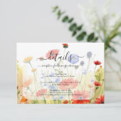 Umschließungskarte für Frühjahr-Wildblumen Begleitkarte (Stehend Vorderseite)