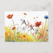 Umschließungskarte für Frühjahr-Wildblumen Begleitkarte (Rückseite)