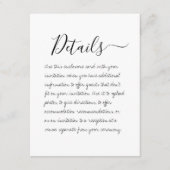 Umschließungskarte für handgeschriebene Hochzeitde Begleitkarte (Vorderseite)