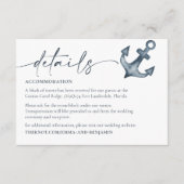 Umschließungskarte für Hochzeitssendungen am Meer Begleitkarte (Vorderseite)