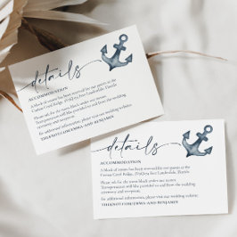 Umschließungskarte für Hochzeitssendungen am Meer Begleitkarte