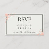 Umschließungskarte für Korallen und Creme Begleitkarte (Vorderseite)