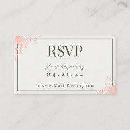 Umschließungskarte für Korallen und Creme Begleitkarte