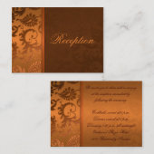 Umschließungskarte für Kupfer und braune Damaske I Begleitkarte (Vorne/Hinten)