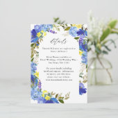 Umschließungskarte für Lila und gelbe Blütenblätte Begleitkarte (Stehend Vorderseite)