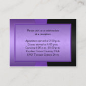 Umschließungskarte für lila und schwarzen Empfang Begleitkarte (Rückseite)