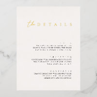 Umschließungskarte für moderne Foil White Wedding