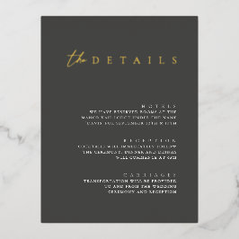 Umschließungskarte für moderne schwarze Foil-Hochz Folien Feiertagspostkarte