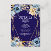 Umschließungskarte für Navy Blue und Gold Begleitkarte (Vorderseite)