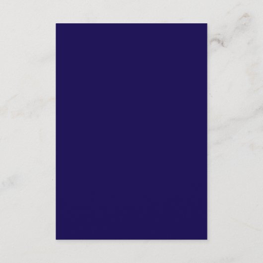 Umschließungskarte für Navy Blue und Gold Begleitkarte (Rückseite)