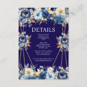 Umschließungskarte für Navy Blue und Gold Begleitkarte (Vorderseite)