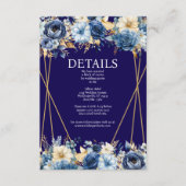 Umschließungskarte für Navy Blue und Gold Begleitkarte (Vorderseite)