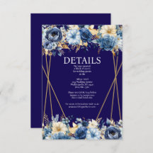 Umschließungskarte für Navy Blue und Gold