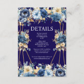 Umschließungskarte für Navy Blue und Gold Begleitkarte (Vorderseite)